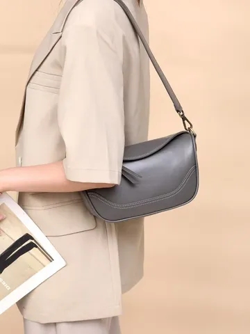 Bolso Dumpling de Cuero Genuino para Mujeres Vintage Suave Bolso Bandolera de Piel de Vaca Bolso de Hombro Almohada de Media Luna Elegante