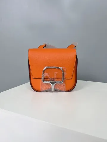 Genuine Leather Saddle Bag For Women Mini Crossbody Bag Designer Style Flap Shoulder Bag Fashion Handbag