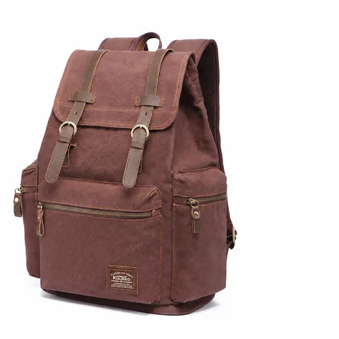 Retro Canvas Backpack Large Capacity Casual Travel School Bag For Men And Women Wear-Resistant Urban Minimalist Daypack