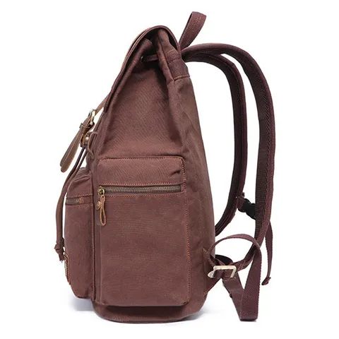 Retro Canvas Backpack Large Capacity Casual Travel School Bag For Men And Women Wear-Resistant Urban Minimalist Daypack