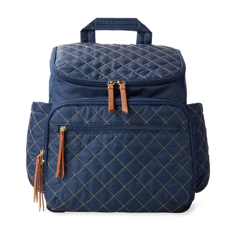 Fashion Quilted Nylon Backpack For Women Casual Small Travel Daypack Waterproof Bookbag With Gold Zipper Design