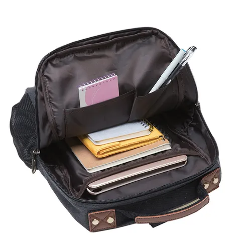 Men's Casual Canvas Chest Bag Retro Vintage Crossbody Shoulder Bag Multi-Pocket Travel Daypack