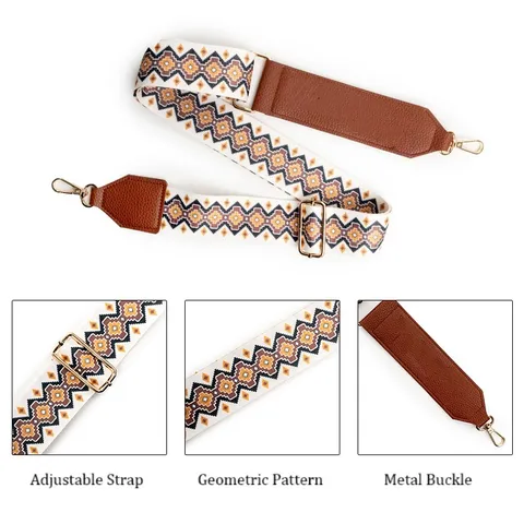 Women Canvas Tote Bag Vintage Aztec Geometric Pattern Handbag Casual Shoulder Bag With PU Leather Handles