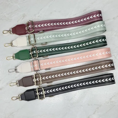 Women Crossbody Bag Replacement Strap Adjustable Wide Shoulder Strap Polyester Solid Color Fashion Bag Accessories