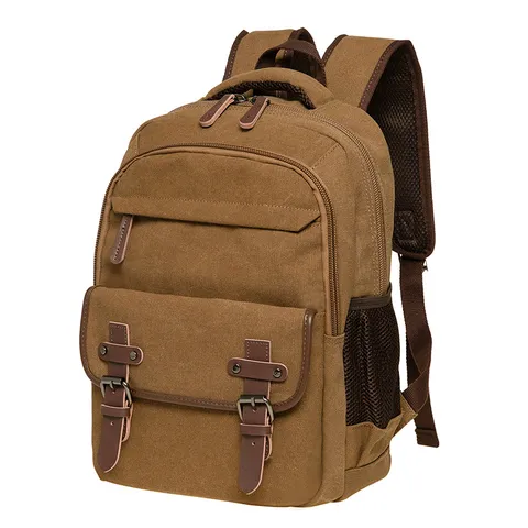 Retro Canvas Backpack Multi-Functional Casual Travel School Bag For Men And Women Wear-Resistant Laptop Bookbag