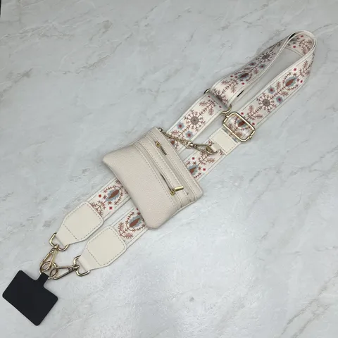 Womens Wide Woven Crossbody Bag Strap Replacement Adjustable Canvas Shoulder Strap With Coin Purse And Phone Patch