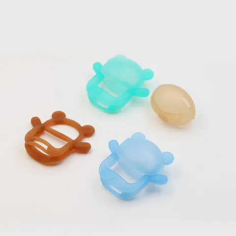 Baby Silicone Teether Cartoon Bear Molar Stick Infant Teething Toy