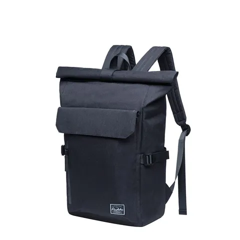 College Style Roll Top Backpack For Men Women Casual Travel Laptop Bag Waterproof Oxford Cloth Unisex Daypack Bag