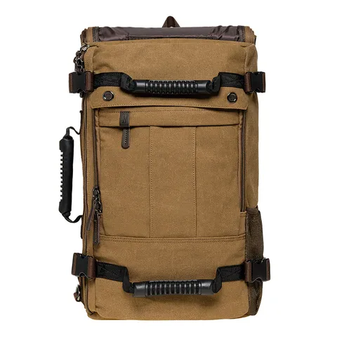 Vintage Canvas Backpack Casual Travel Daypack Large Capacity Multi Pocket School Bookbag For Men And Women