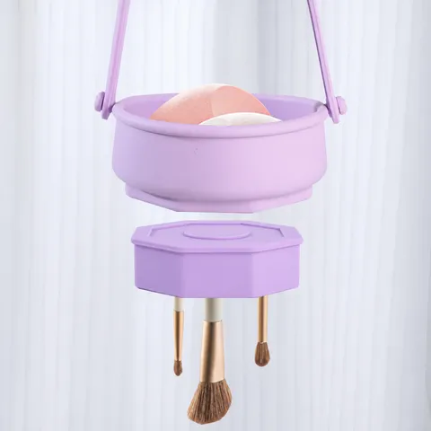 Silicone Makeup Brush Cleaner Mat And Drying Rack Multifunctional Cosmetic Sponge Washing Bowl Beauty Tool