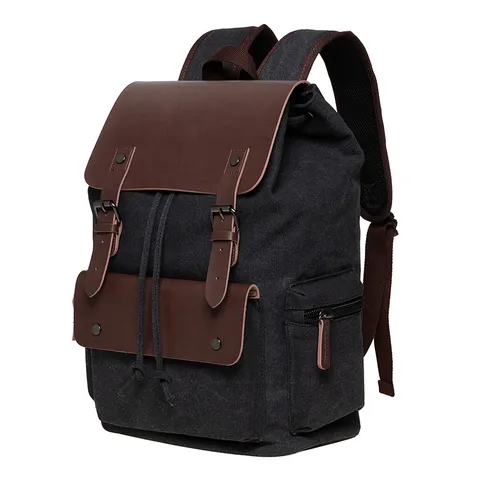 Vintage Canvas Backpack For Men Women Casual Travel School Bookbag Large Capacity Durable Laptop Daypack