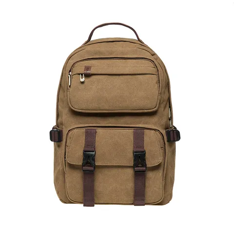 Vintage Retro Canvas Backpack Casual Outdoor Travel Daypack Multi-Pocket School Laptop Bookbag For Men And Women