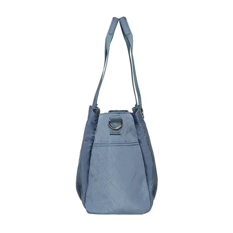 Women Fashion Casual Tote Bag Pleated Cotton Blend Shoulder Bag Daily Travel Outdoor Crossbody Handbag