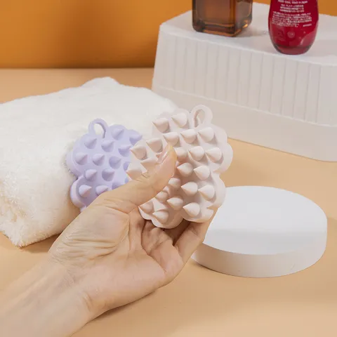 Masseur de Cuir Chevelu en Silicone Brosse à Shampooing Brosse de Lavage de Cheveux Souple Peigne de Massage de Tête Outil de Douche de Salle de Bains