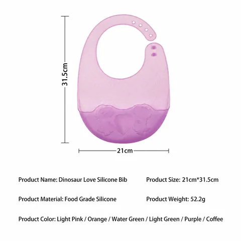 Infant Waterproof Silicone Bib Soft Newborn Feeding Saliva Towel Portable Baby Food Catcher Toddler Cartoon Bibs