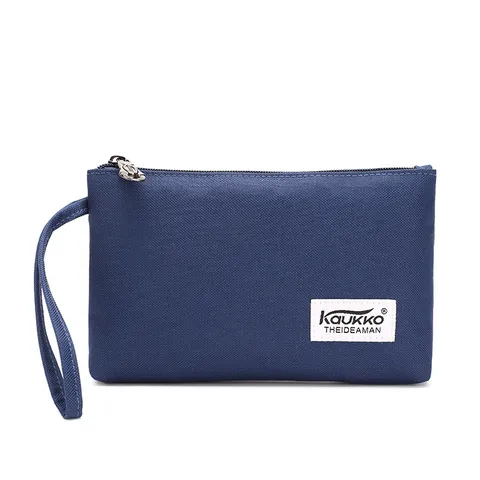 Unisex Nylon Mini Wallet Coin Purse Casual Multi-functional Zipper Pouch Daily Travel Handbag With Wrist Strap
