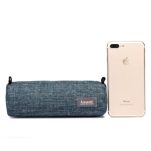 Minimalist Linen Oxford Fabric Pencil Case Student Multifunctional Storage Bag Casual Zipper Pen Pouch School Supplies