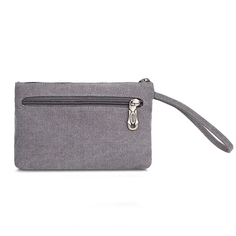 Vintage Retro Canvas Coin Purse Women Men Fashion Casual Mini Wallet Zipper Key Pouch Portable Handheld Phone Bag