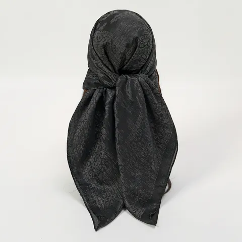 Women's French Vintage Paisley Print Square Scarf Lightweight Breathable Polyester Head Scarf Daily Fashion Accessories
