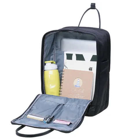 Casual Minimalist Waterproof Fabric Backpack School Bookbag For Daily Travel Women Men