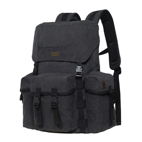 Casual Canvas Backpack For Men Women Large Capacity Multi-Pocket Travel School Bag Urban Minimalist Outdoor Daypack