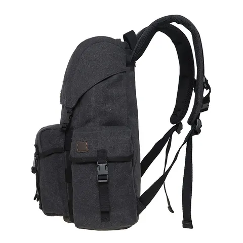 Casual Canvas Backpack For Men Women Large Capacity Multi-Pocket Travel School Bag Urban Minimalist Outdoor Daypack
