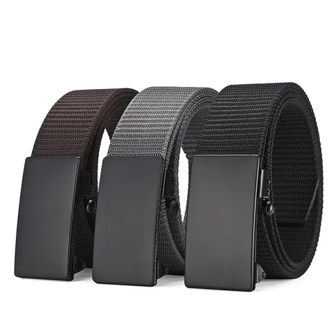 Ceinture Tactique en Nylon Tissé pour Hommes Décontracté Extérieur Entraînement Militaire Ceinture de Pantalon Avec Boucle Automatique