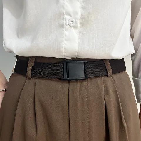 Ceinture en Toile Extensibleélastique Unisexe Ceinture de Taille Invisible Décontractée Sans Boucle Ajusteur en Métal Ceinture Réglable Pour Jeans Pantalon