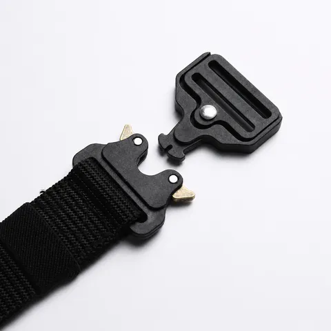 Ceinture Tactique Unisexe en Toile de Nylon Entraînement Militaire Extérieur Boucle à Dégagement Rapide