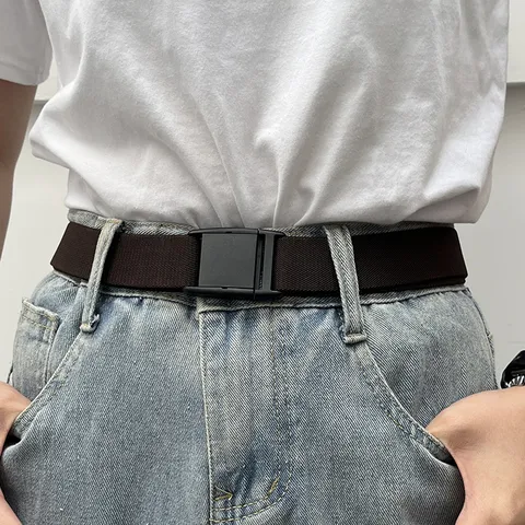 Ceinture Éléstique en Toile Décontractée Unisex Ceinture Extensible Réglable Ceinture de Pantalon de Travail Légère pour Hommes Femmes Jeunes