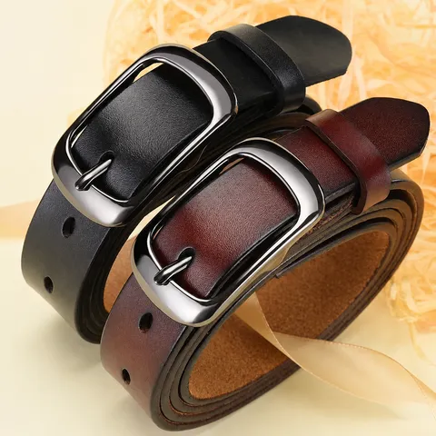 Cintura Casual Minimalista in Pelle Sintetica da Donna con Fibbia ad Ardiglione in Lega Tinta Unita Cintura da Moda Quotidiana