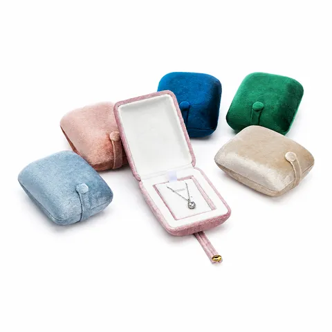 Boîte à Bijoux en Velours de Luxe Portable Voyage Mini Bague Boucle d'Oreille Collier Organisateur Étui Pour Femmes