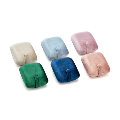 Boîte à Bijoux en Velours de Luxe Portable Voyage Mini Bague Boucle d'Oreille Collier Organisateur Étui Pour Femmes