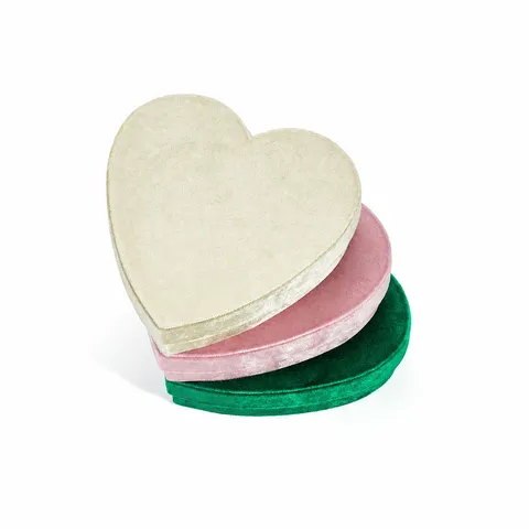 Portagioie in Velluto a Forma di Cuore per Collana Pendente Anello Scatola Regalo Custodia in Velluto per Gioielli da Donna