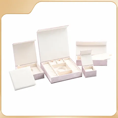 Boîte de Rangement à Bijoux en Velours Grande Capacité Multifonctionnelle Bague Bracelet Boucle d'Oreille Collier Boîte