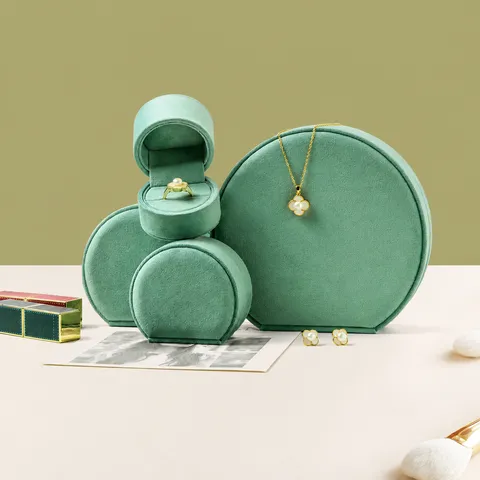 Boîte à Bijoux Portable de Voyage en Velours pour Bagues et Boucles d'Oreilles Étui de Luxe