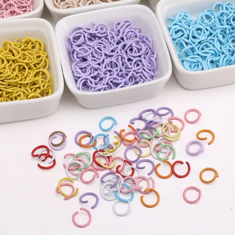 Lackierte Metall Open Jump Rings DIY Schmuckherstellung Zubehör Für Schlüsselanhänger Anhänger Verbindung Ringe Bastelzubehör