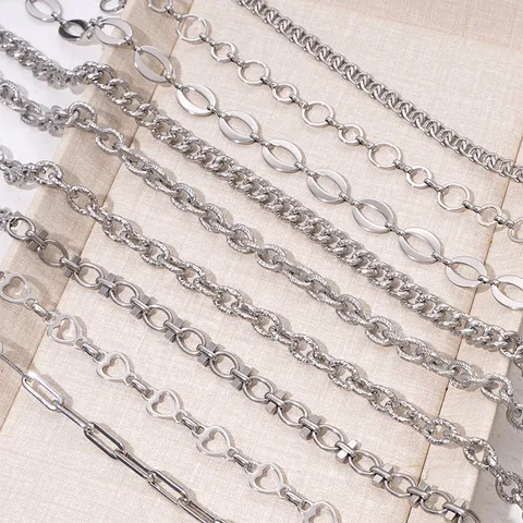 Stainless Steel Cable Cross Starry Sky Sunflower Link Chains Craft For Manual Diy Bracelet Necklace Jewelry Making Supplies Material