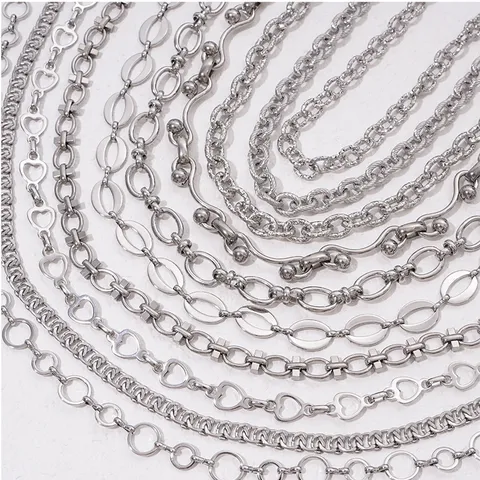 Stainless Steel Cable Cross Starry Sky Sunflower Link Chains Craft For Manual Diy Bracelet Necklace Jewelry Making Supplies Material