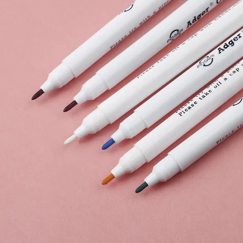 Water Soluble Disappearing Ink Pen Fabric Marker Cross Stitch Water Erasable Marking Refills For Garment Sewing Dressmaking DIY Craft Tools