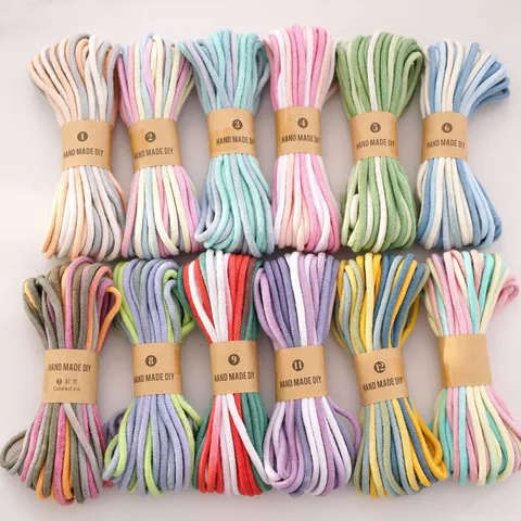 Colorful Cotton Cord Macrame Cord Core Spun Cotton Thread For Handmade DIY Craft Weaving And Braiding Projects