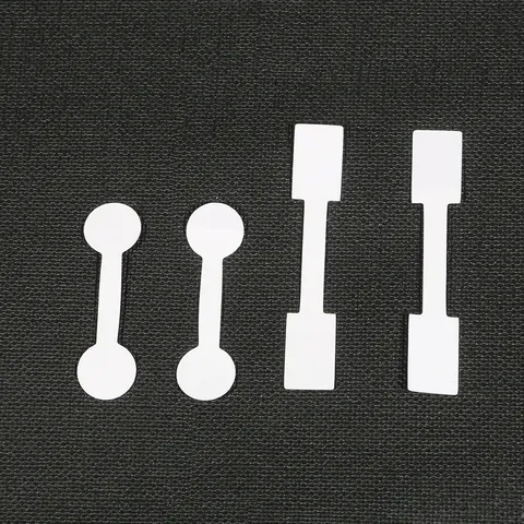 White Blank Jewelry Price Tags Labels Sticker for Rings Jewelry Display Matte Paper Dumbbell Shape Price Labels