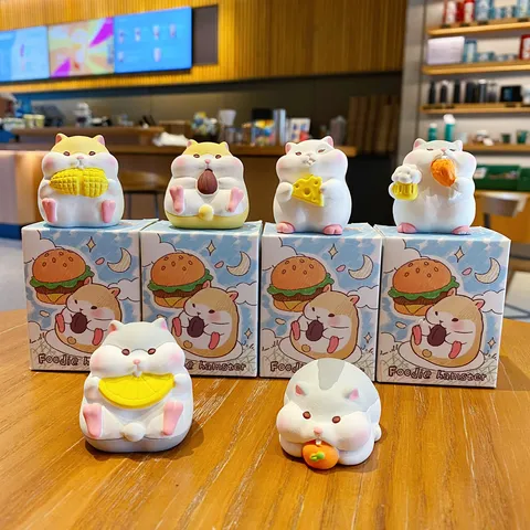 Original Kreativ Süß Hamster Harz Figur Cartoon Tier Schreibtisch Ornament Zuhause Büro Dekor