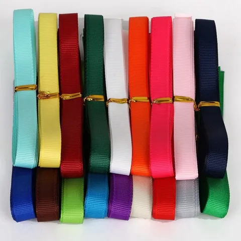 Ensemble de Rubans Gros-Grains Multicolores pour Nœuds Artisanaux DIY Accessoires de Coiffure Tissu Matériaux de Couture Emballage Cadeau