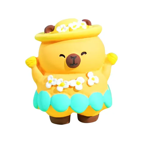 Original Capybara Harzfigur Insel Urlaub Süß Cartoon Tier Auto Ornament Heim Desktop Dekoration Kreatives Handwerk