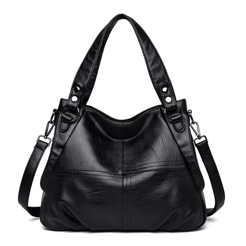 Dames Grote Capaciteit Tote Tas Zacht PU Leer Schouder Crossbody Tas Casual Urbane Minimalistische Handtas