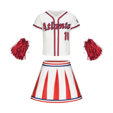 Kinder Cheerleading Uniform Auftritt Outfit Kurzarm Top Und Plissierter Rock Mädchen Sportbekleidung Wettkampf Tanzkostüm