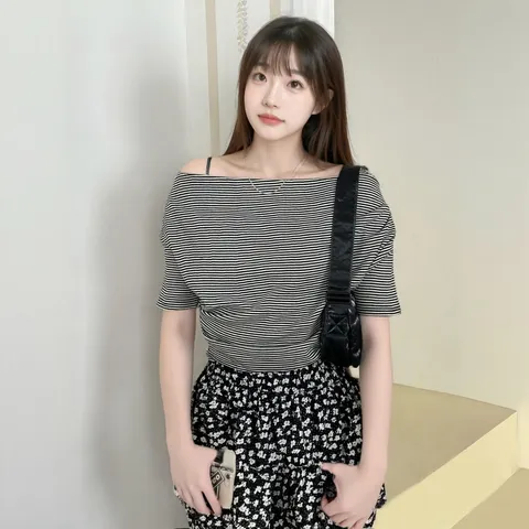Damen Lässig Hoher Bund Blumenprint A-Linie Minirock Sommer Herbst Mode Rüschensaum Kurze Röcke Streetwear