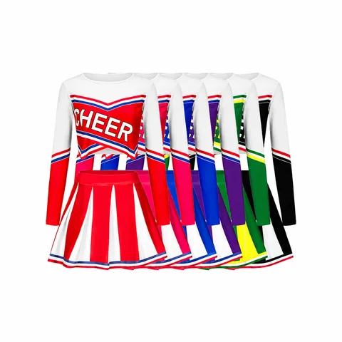 Enilikes Gynaikes Makrymaniko Stoli Cheerleader Set Colorblock Crop Top Kai Plisse Fousta Party Outfit