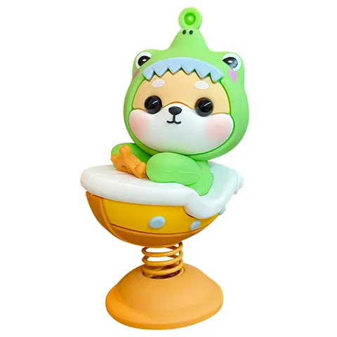 Shiba Inu Wackelkopf Auto Armaturenbrett Ornament Cartoon Hund Wackelfigur Desktop Deko Stressabbau PVC Spielzeug Geschenk
